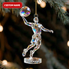 Basketball Player Crystal Effect Acrylic Ornament, Gift For Basketball Player, Sport Christmas Ornament
