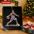 Basketball Player Crystal Effect Acrylic Ornament, Gift For Basketball Player, Sport Christmas Ornament