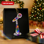 Custom Microphone Acrylic Ornament Crystal Light Effect, Career Ornament, Christmas Acrylic Ornament