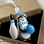 Personalized Name Bowling Ornament, Gift Bowling Lover, Custom Christmas Ornament