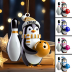 Personalized Name Bowling Ornament, Gift Bowling Lover, Custom Christmas Ornament