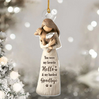 You Were My Favorite Hello & My Hardest Goodbye Ornament, Sympathy Gifts For Dog Owners, Memorial Gifts
