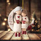 I Love You To The Moon And Back Custom Name Grandma Ornament, Acrylic Ornament, Christmas Family Ornament