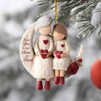 I Love You To The Moon And Back Custom Name Grandma Ornament, Acrylic Ornament, Christmas Family Ornament