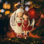 I Love You to the Moon and Back Grandma And Grandchild Custom Name Acrylic Ornament, Family Christmas Decor